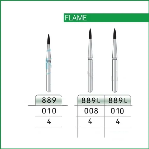 فرز الماسی توربین مدل شعله شمعی بلند با هد کوتاه KIA DENT سایز 889L